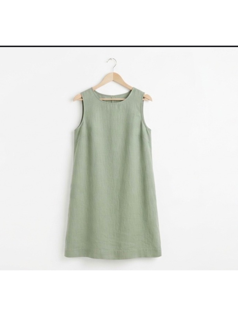 Stella Martini Sleeveless Linen Dress Aline Womens Large Lagenlook Made in Italy